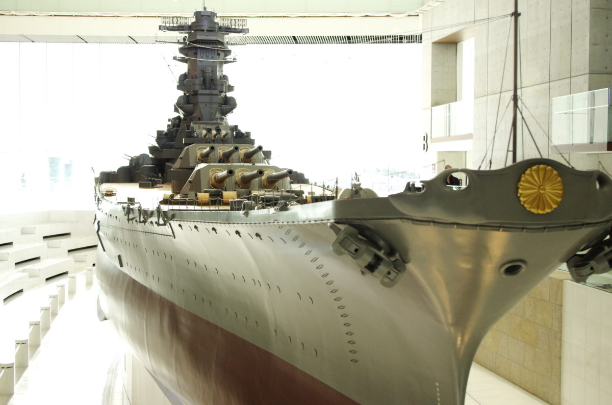 戦艦大和の模型（The one-tenth scale model of the battleship Yamato）
