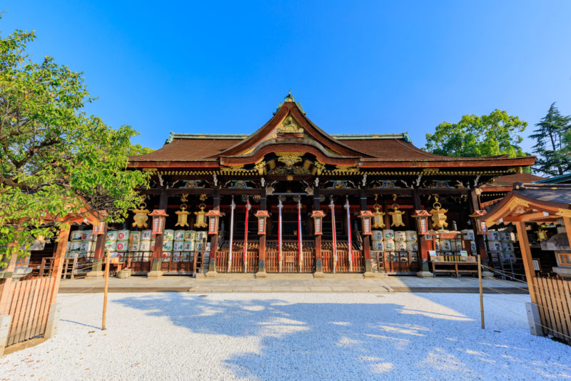 北野天満宮の社殿（The main hall of Kitano Tenmangu Shrine）